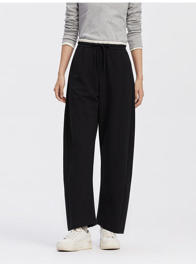 Semir Senrou Cotton | Mall-Matching Casual Pants for Women with Side Slit And Curved Knife Design, Loose-Fitting Long Pants for Autumn 2025, 101525127011A 3