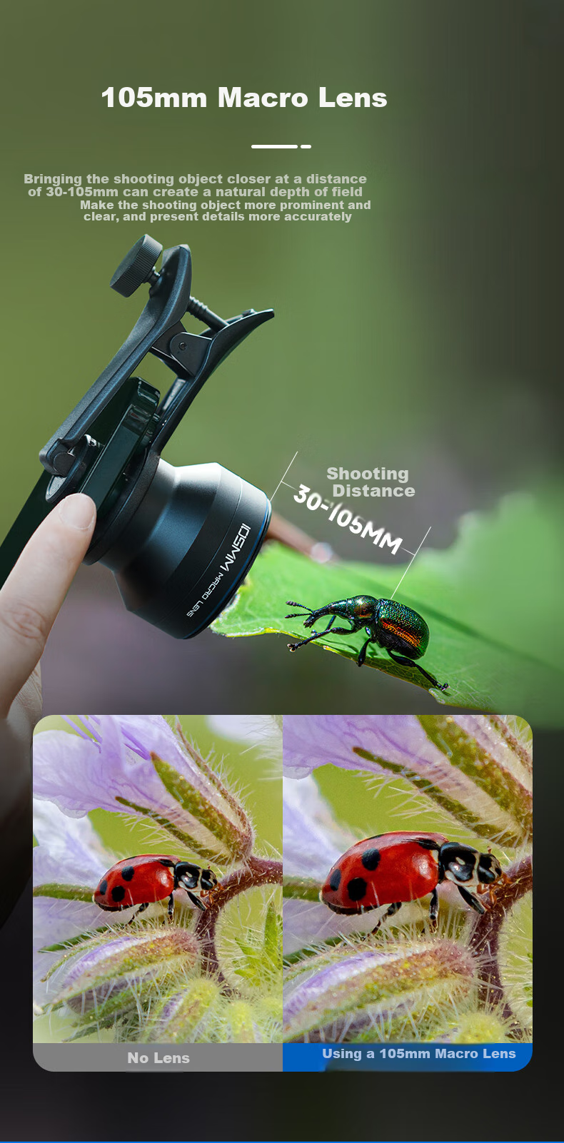 NEEWER Smartphone Lens, 7x Telephoto Master-Level Phone Camera, High-Definition Professional Shooting, Compatible with Apple 18 Pro And Huawei, Universal External DSLR-Level Concert Macro Photography Tool 13