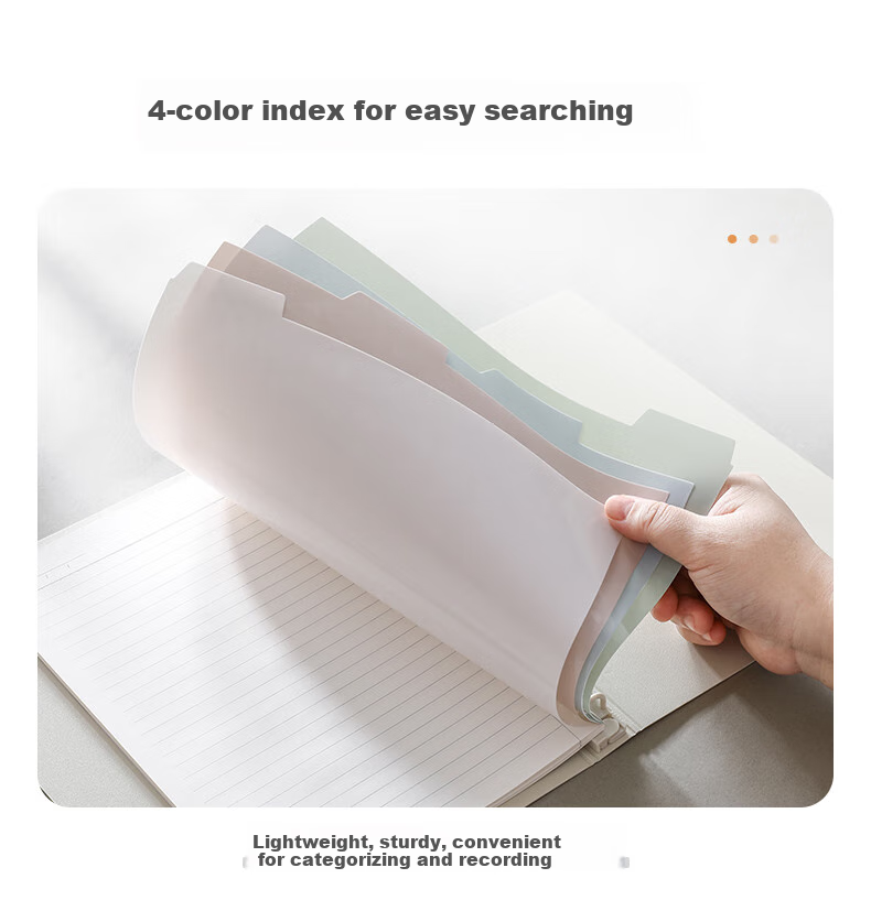 Wengu Loose-Leaf Notebook A5/44 Pages Detachable Plastic Clip Notebook, Fresh And Stylish High-Quality Notebook Simple Journal for College Students Writing And Note-Taking FPHY003(A5) Blue 6