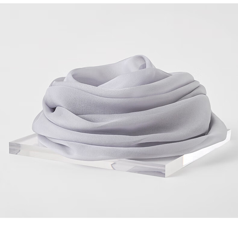 Hangsilk Road Mulberry Silk Scarf Women's Silk Shawl Chiffon Outerwear Birthday Mom Luxury Gift Box Holiday Present Gray Purple 12