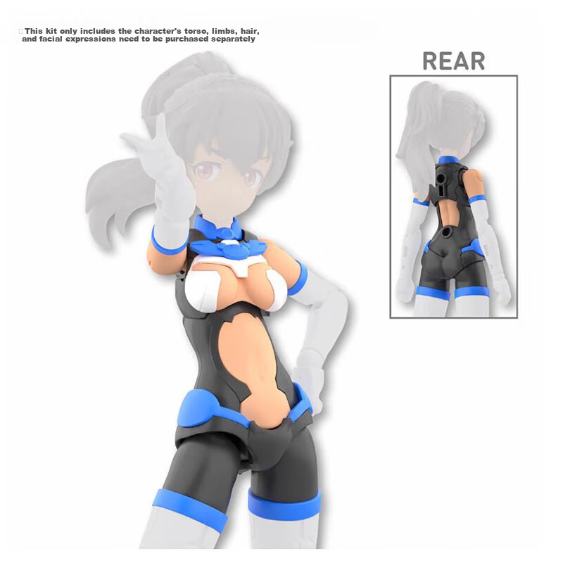BANDAI Model 30MS Optional Body Parts, Model A03 Color Scheme C Assembly Model 15+, Suitable 2