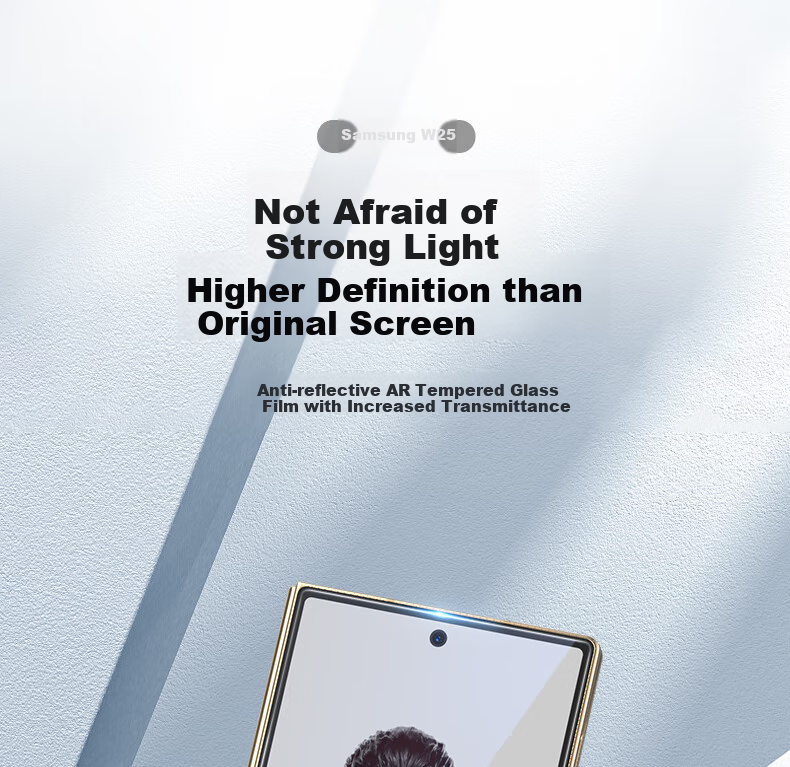 BLUEO [Cai Si T*AR Enhanced Transparency] Screen Protector for Samsung Galaxy Z Fold6, Z Fold6 Tempered Glass Film, HD Clear Anti-Drop Anti-Fingerprint Phone Protective Film 1