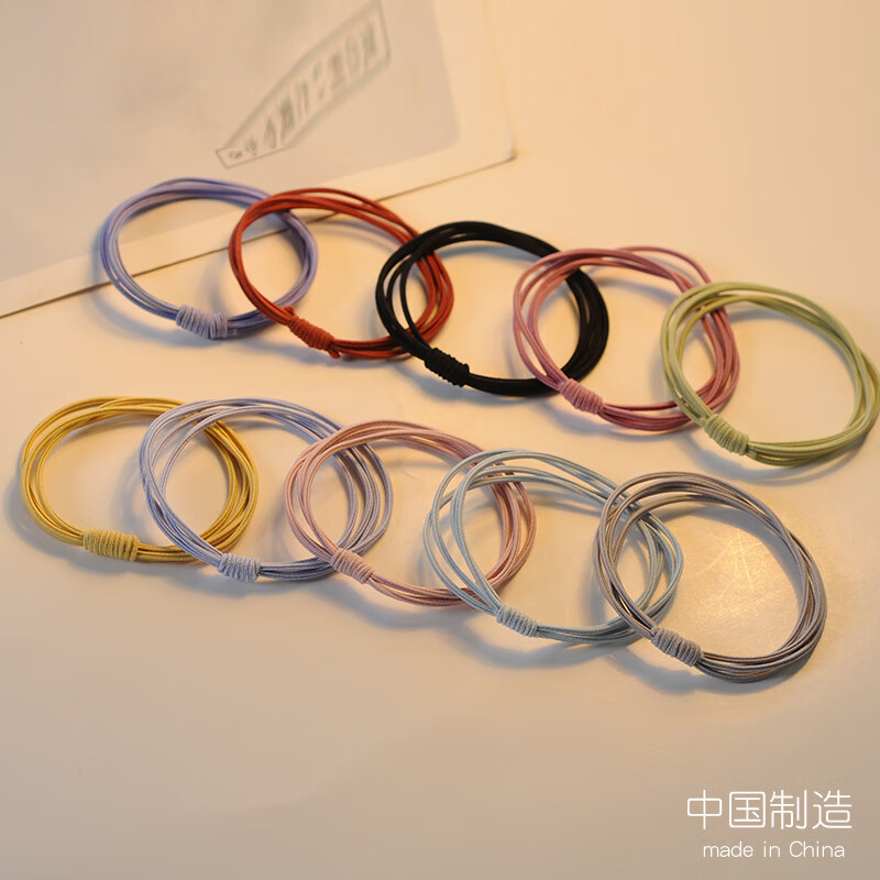 Dongyiyanxuan Hair Ties for Women, High Elasticity Durable Rubber Bands, Double Color Hair Bands, Mid-Autumn Festival Gift