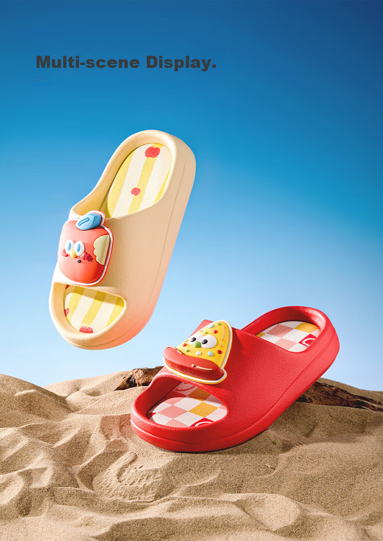 Cheerful Mario Parent-Child Children's Slippers, Summer Boys Girls Indoor Home Bathroom Cute Soft-Soled Cartoon Sandals, Family of Three 5