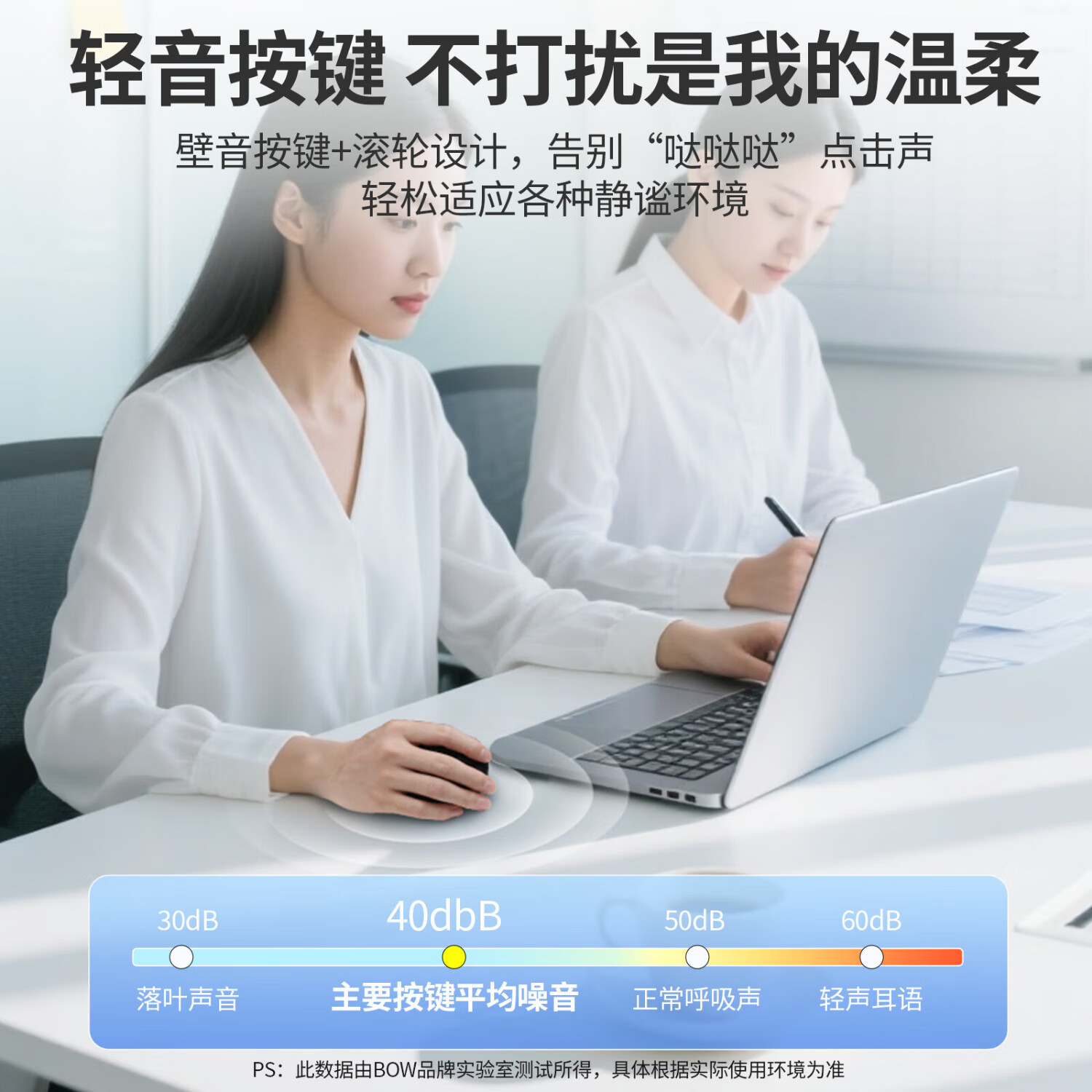 B.O.W Hangshi MW261 Mini Wireless Ergonomic Vertical Mouse Silent Office Laptop Desktop Business Universal Mouse Black Gray