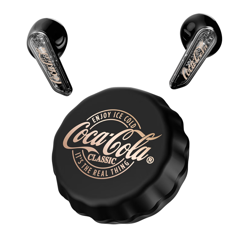 Coca-Cola T13 Bottle Cap Bluetooth Earphones, Semi-In True Wireless Headphones, Gaming E-Sports Music Sports Earphones, ENC Calling Noise Reduction Long Battery Life, 2026 New Model, Gift for Men And Women Students