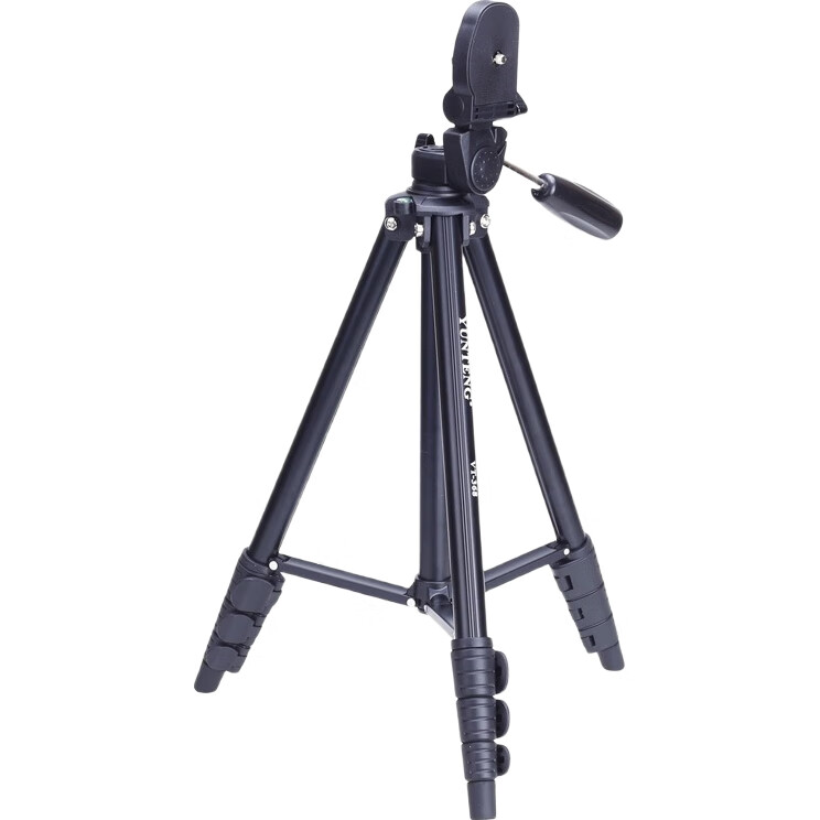 Штатив YUNTENG VT-368 Premium Portable Tripod + Ball Head, для беззеркальных цифровых камер и видеокамер, селфи и путешествий, высококачественный алюминиевый сплав, ультралегкий штатив черный