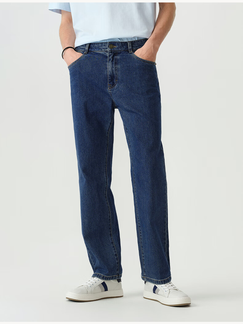 Texwood Apple Standard Straight-Leg Stone-Washed Vintage Casual Jeans, Blue, Size 30 4