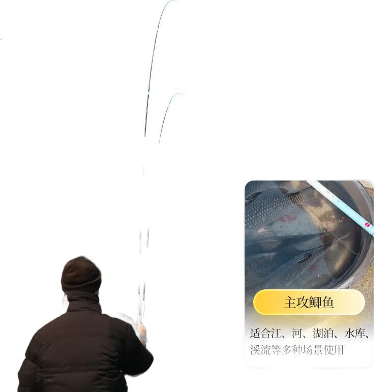 Удилище рыболовное GW Qingyue Crucian Ultra-Light Ultra-Thin, 3.6 метра, 37 секций, для дикой и платформенной рыбалки