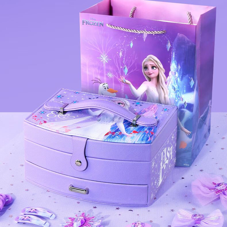Disney Elsa Princess Children's Jewelry Box Toy for Ages 8-14, 12-Year Girl, 6-12 Birthday Gift Elsa Hair Accessories 10 6