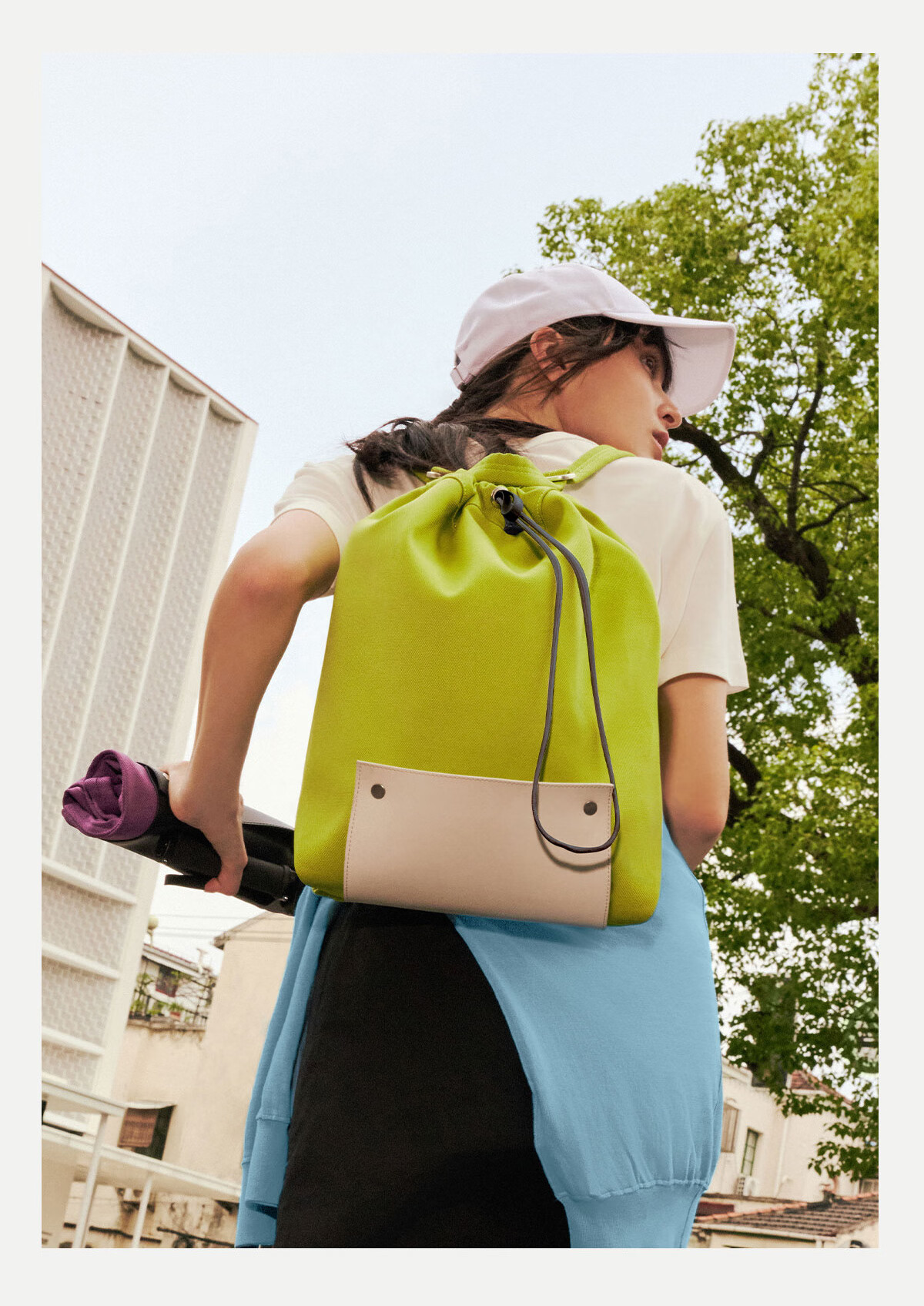 ITO MYCENA Backpack Unisex New Travel Lightweight Fashionable Stylish Small Backpack Light Green 15L 7