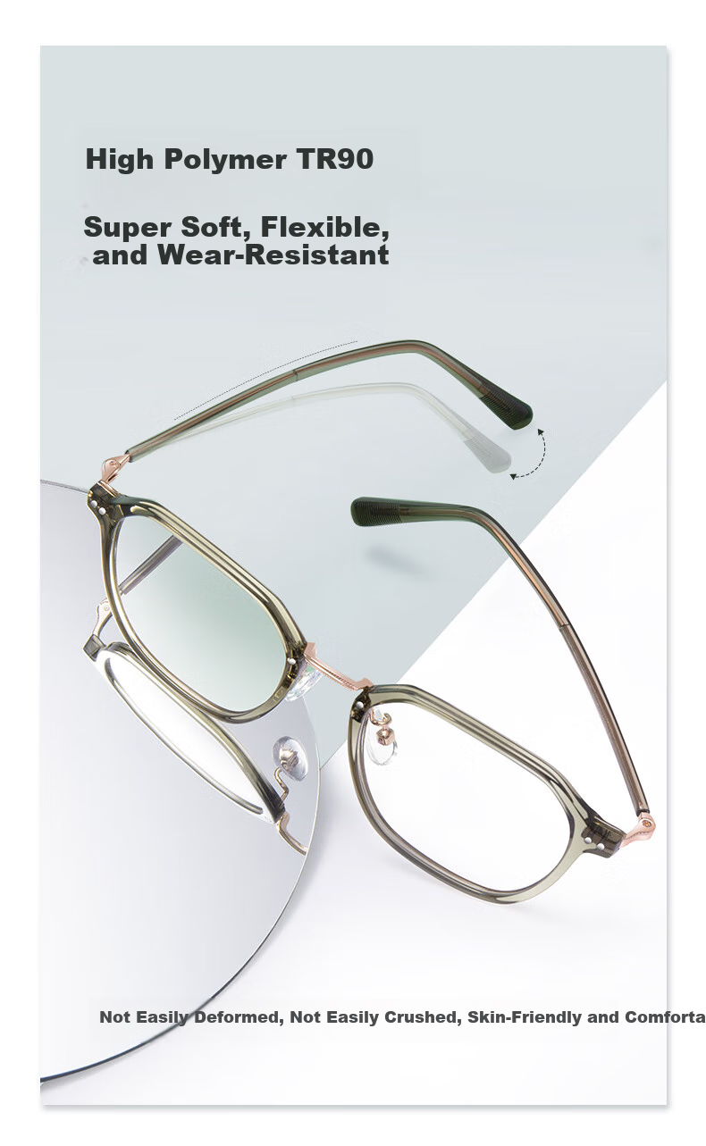 LOHO Non-Prescription Blue Light Blocking Glasses, Trendy Slimming Brightening Eyeglass Frames, Anti-Radiation Eye Protection Glasses LH09009 8