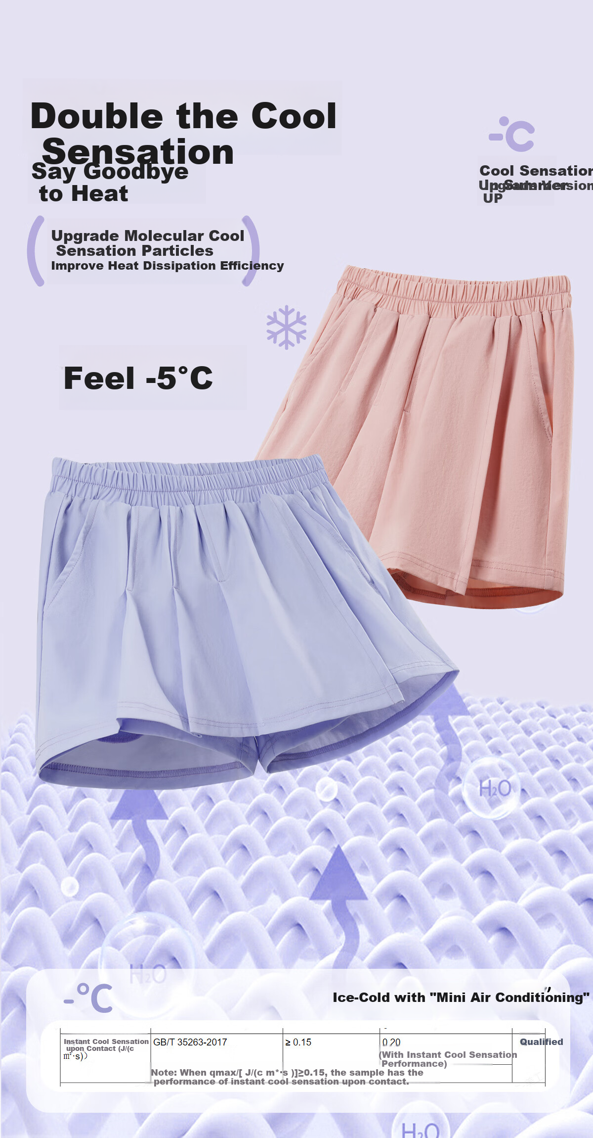 TonLion Girls' Summer Sun Protection Pleated Skirt Shorts Set, Moisture-Wicking And Sweat-Absorbing, Anti-Pilling Skirt Shorts, Pink, Size 140 3