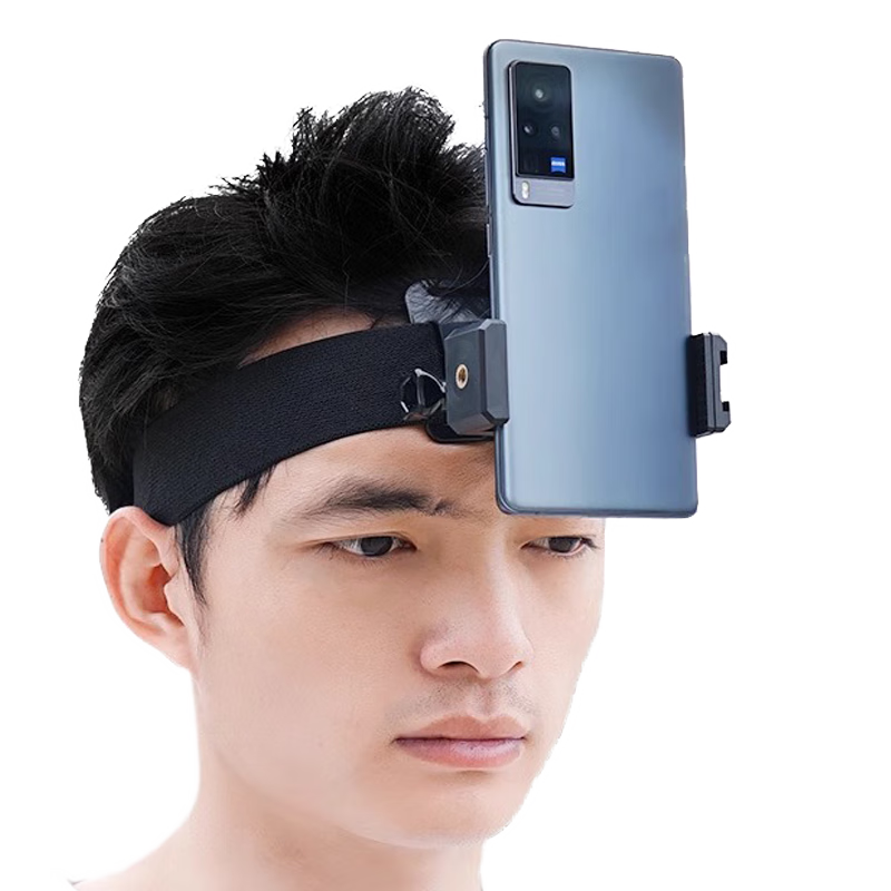 JOWOYE Head-Mounted DJI Bracket, Wearable Phone Holder, Action Camera Mount, TikTok Video Recording, First-Person Video Angle, Car Mount, Head Strap for Filming, Fishing Vlog