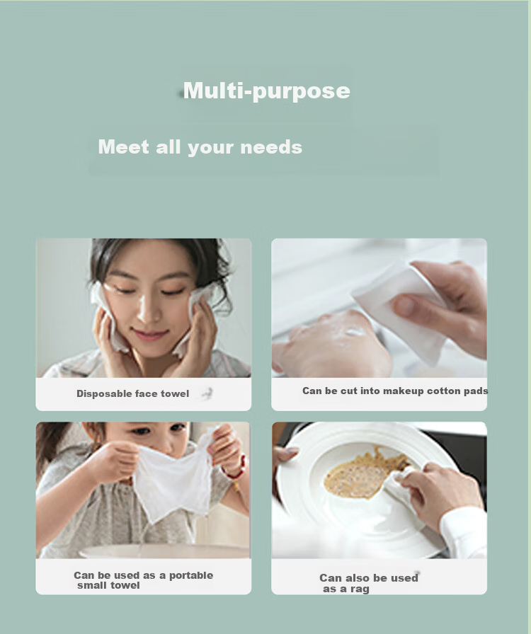 Grace Disposable Facial Cleansing Wipes, Soft Cotton Pads, Pure Cotton Face Towels, Beauty Wipes, All-Cotton Face Cleaning Cloths, 3 Packs 3
