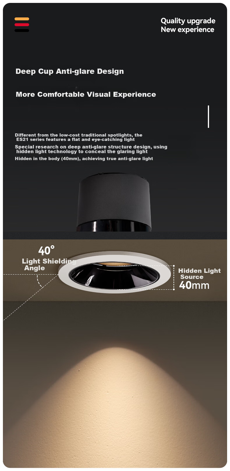 CDN LED Recessed Spotlight COB Full Spectrum 7W 3500K for Living Room and Hallway 9