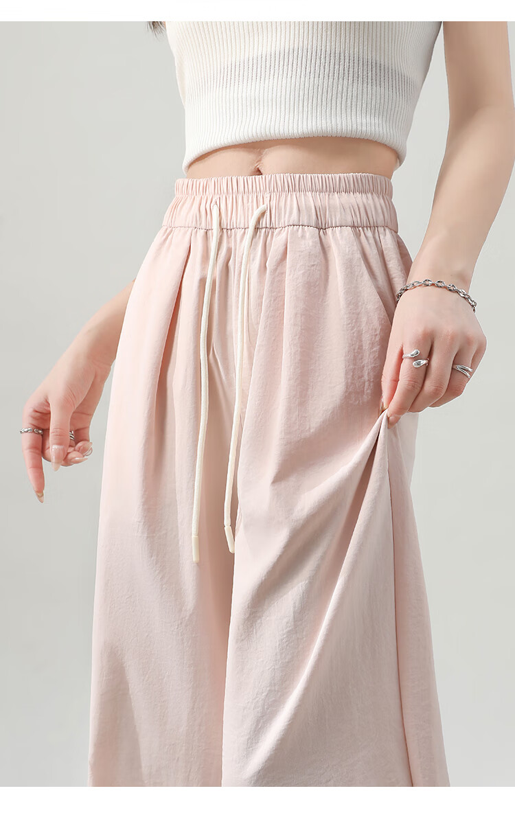 XUEXIMAN Cool Wide-Leg Pants for Women, Summer Lightweight 2026 New High-Waist Draping Loose Quick-Dry Lazy-Feel Mafu Yamamoto Pants 16