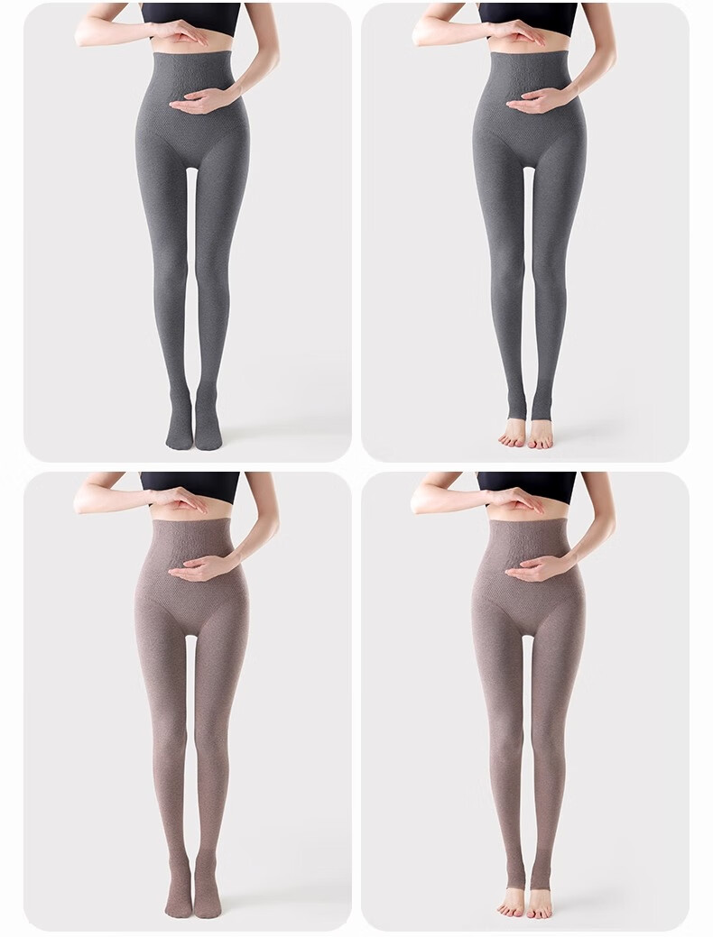 Caramella Women's Autumn Winter High Waist Tummy Control Butt Lift Fleece Lined Thickened Warm Leggings Black 18