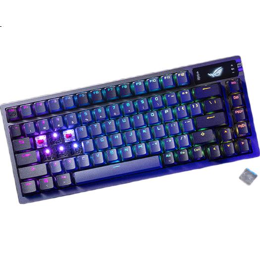 Механическая клавиатура ROG Night Demon, беспроводная, 75 клавиш, NX Snow White, RGB, горячая замена, Gasket, OLED экран, черная