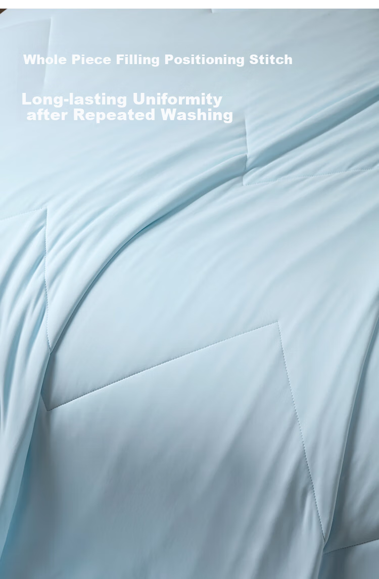 Anmino Anti-Mite Antibacterial Ice Silk Summer Cool Quilt, Class A Summer Air Conditioning Quilt, Machine Washable, Bare Sleeping Single Thin Quilt, Cooling Sensation Value 0.25 9