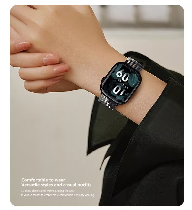 Belt Brother Nylon Strap for Apple Watch S10 Woven Band iWatch S9/8/7/11/6/SE2/1/3 Nylon Loop Sports Strap for Women Plum Color 15
