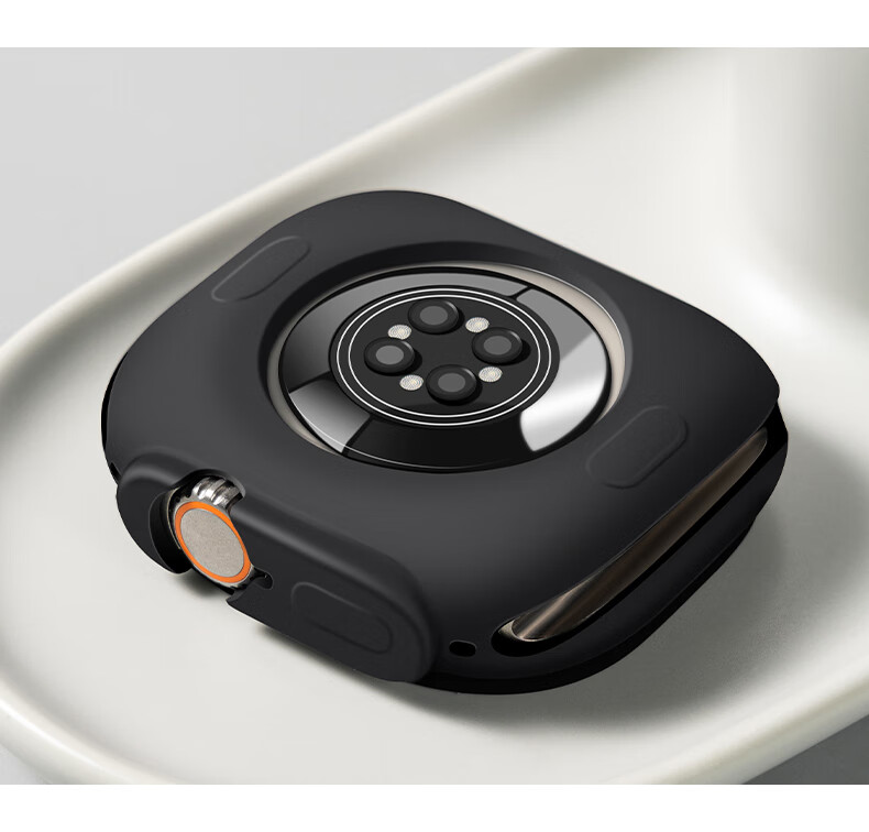 Biaodaige Compatible with Apple Watch Protective Case, Suitable for Apple IWatch Ultra 3/1/2 New Models, Silicone Soft Shell, Waterproof And Shockproof, Anti-Scratch, 49MM Black 5