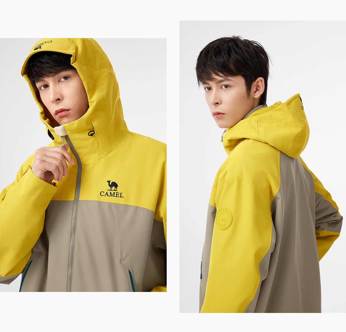 CAMEL [Wang Junkai Edition] Unisex 3-in-1 Waterproof Shell Jacket Outdoor Coat 31