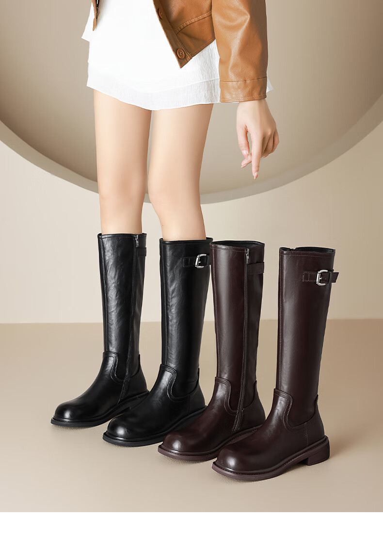 St&Sat Platform Height Increasing Knee-High Boots Women 2025 New Autumn Winter Hot Denim Tall British Knight Boots 1