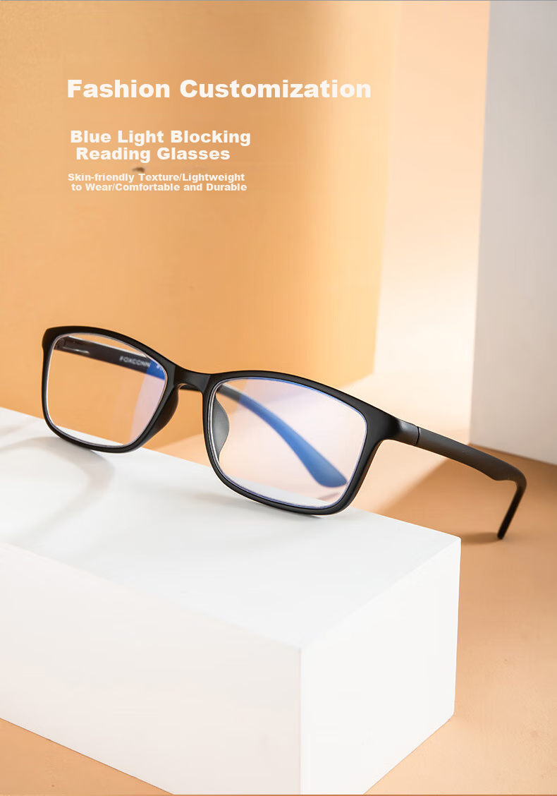 Fushikang Reading Glasses for Men, Anti-Blue Light, High Definition, Ultra-Light, for Middle-Aged And Elderly Men, Presbyopic Glasses TJ009 Black +300 Degrees 1