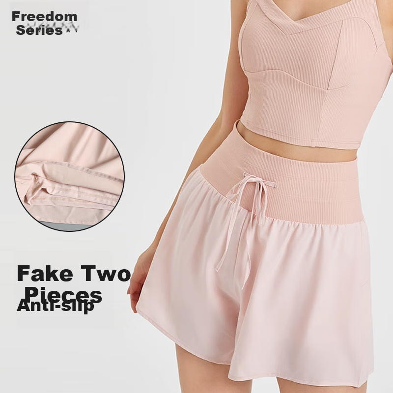 Ziyouxi Women's Sports Yoga Shorts, 2026 Summer New Style, Anti-Exposure, High-Waist, Tummy Control, Running, Loose-Fitting Casual Shorts for Outdoor Wear