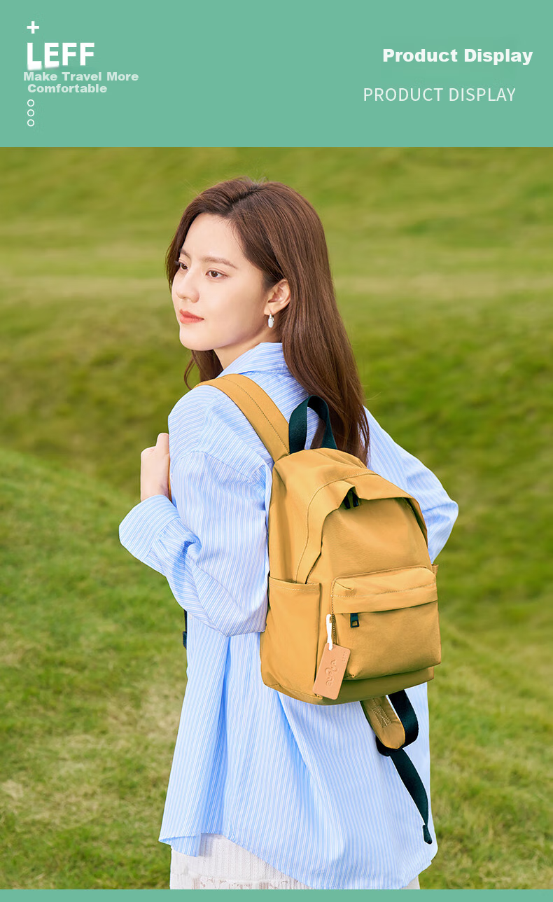 Laifu Outdoor Hat Brim Bag, Women's Casual Canvas Backpack for College Students, 11-Inch Fashionable Versatile Shoulder Bag 13