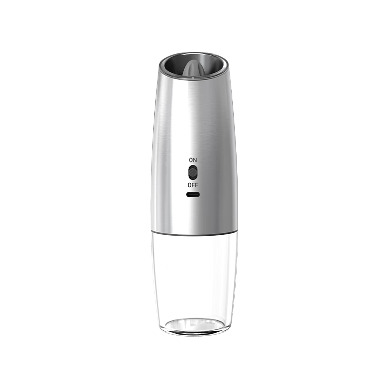 CLITON Electric Pepper Grinder Rechargeable Stainless Steel Gravity Sensor Mill for Black Pepper Sea Salt Spice Bottle