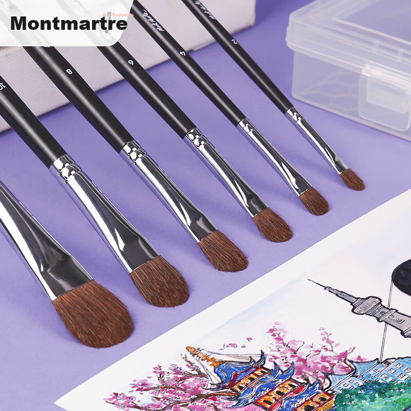 Mont Marte Acrylic Paint Set with 6 Brushes, Acrylic Paint, Oil Painting Brushes, Watercolor Painting Brushes BMHS1001 Art Sketching