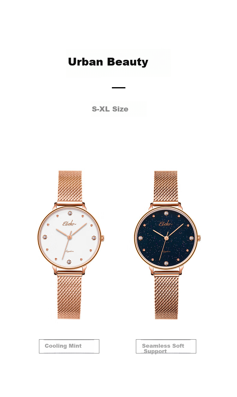 EBOHR Women's Watch, Kana Series INS Simple Quartz Ladies Watch, Birthday Mid-Autumn Festival Gift, 51500122 for Girls 10