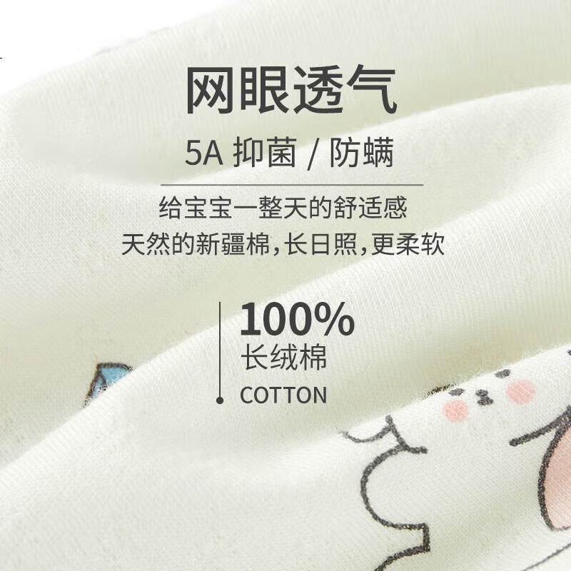 Детская ночная рубашка для девочек Hengyuanxiang, хлопковая, летняя, с коротким рукавом, антибактериальная, размер 130