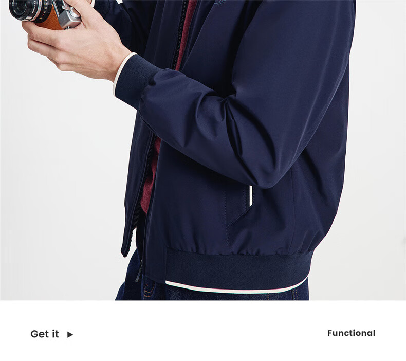 Navigare Men's Triple-Protection Fleece-Lined Jacket, Stand-Up Collar, Commuter Casual Coat, 1331005503 5