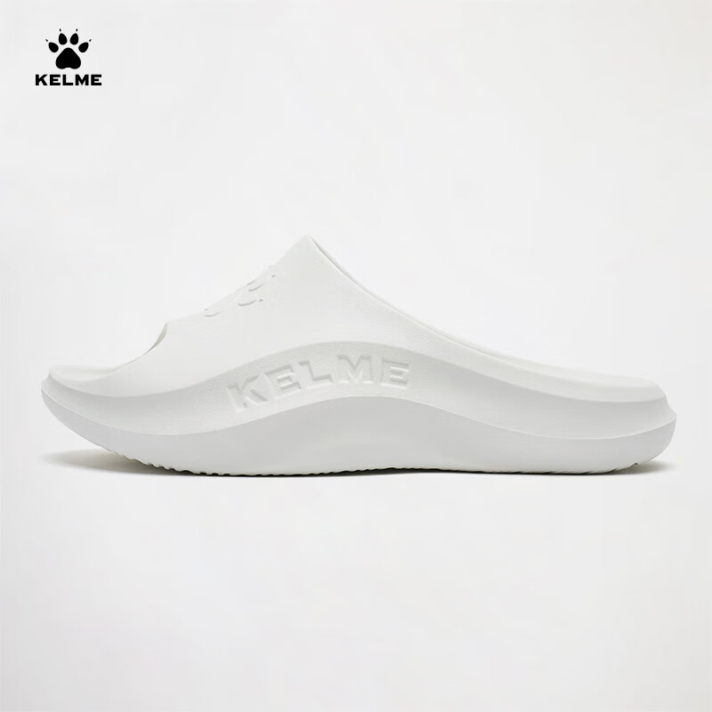 Мужские шлепанцы KELME, спортивные, для фитнеса, пляжные, толстая подошва, пара, модные сандалии, белые, размер 43