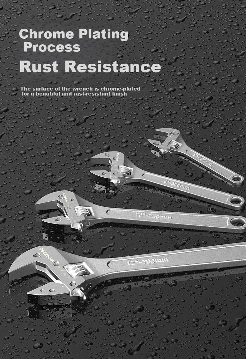 WORKPRO Universal Wrench, Hexagon Linkage Wrench, Box-End Wrench, Adjustable Wrench, Multi-Functional Auto Repair Tool 5