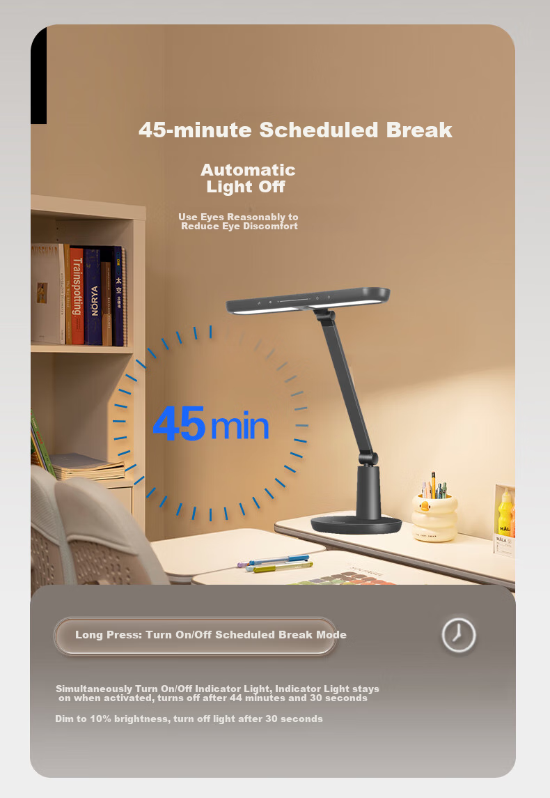 Panasonic Eye-Protecting Desk Lamp for Study And Children's Bedroom, Home Use Eye-Protection Smart Desk Lamp for Mijia, Upgraded Version of Zhi Zhu 8