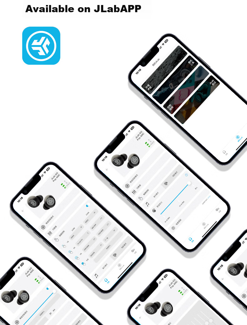 JLab GO Pop ANC True Wireless In-Ear Noise Cancelling Earbuds Mini Bluetooth Headphones Gaming Sports Music Earphones Compatible with Android/iOS Gift Black 12