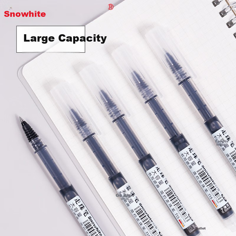 Гелевая ручка Snowhite T15, 0.5 мм, черная и красная, для офиса и студентов, быстросохнущие чернила, 26 черных и 4 красных ручки в упаковке