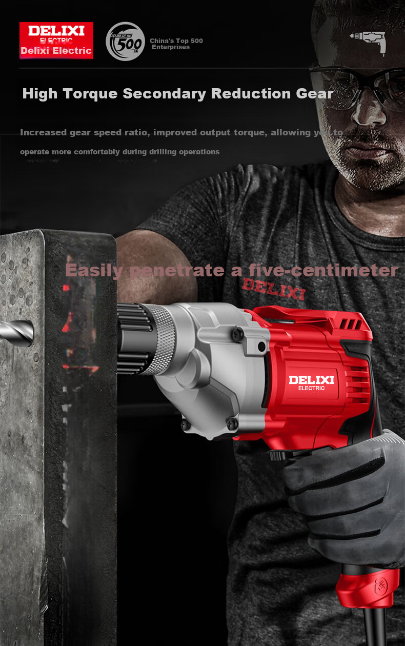 Deli Xidianqi 550W Electric Drill, AC Motor Screwdriver, Power Tool, Multi-Functional Handheld Drill, DLX-DZ1613 8