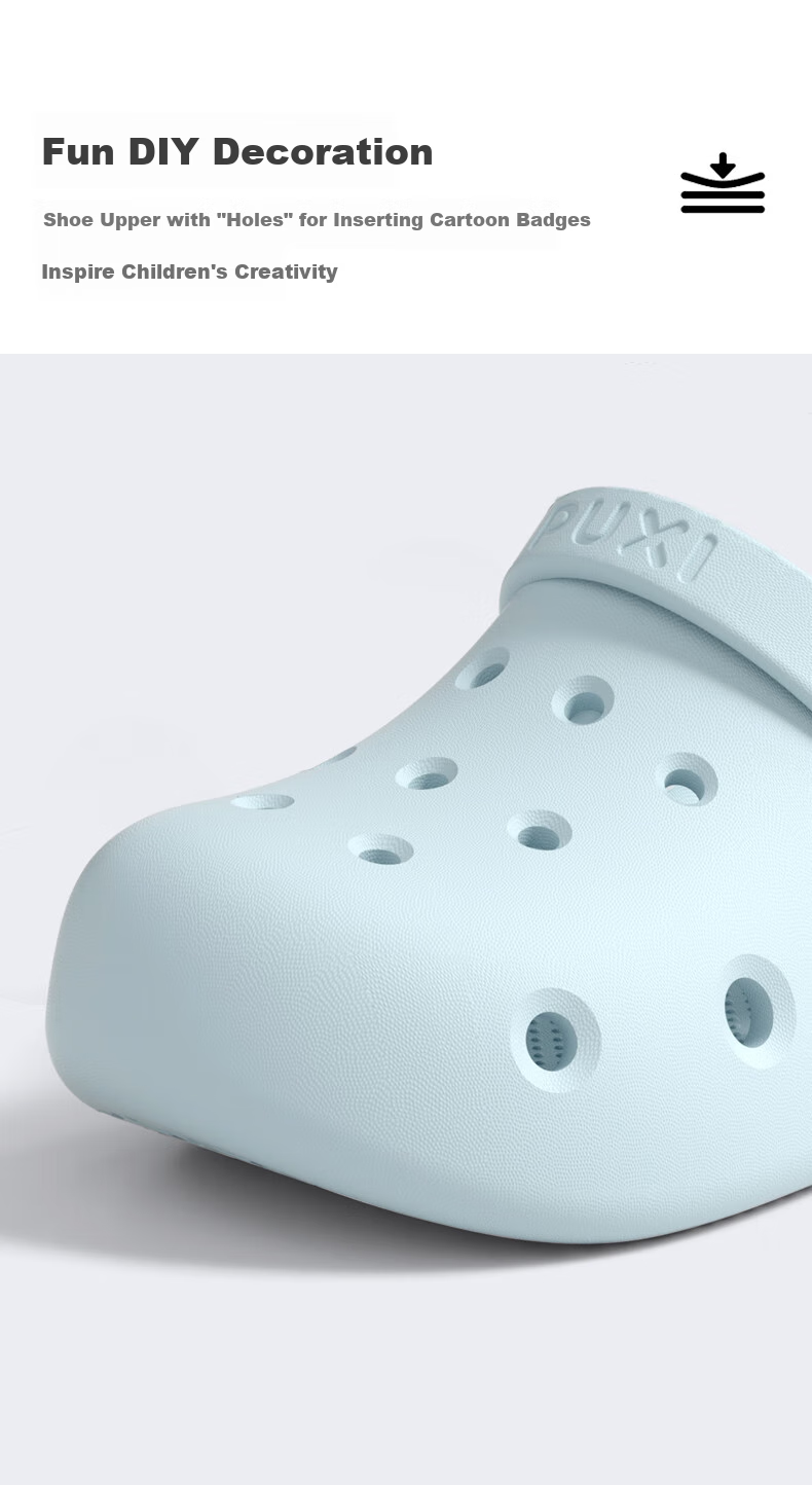 Puxi Kids Clog Shoes Boys Girls Summer Non-Slip Home Wear Large Children Baby Water Blue Size 30-31 (200mm) 4