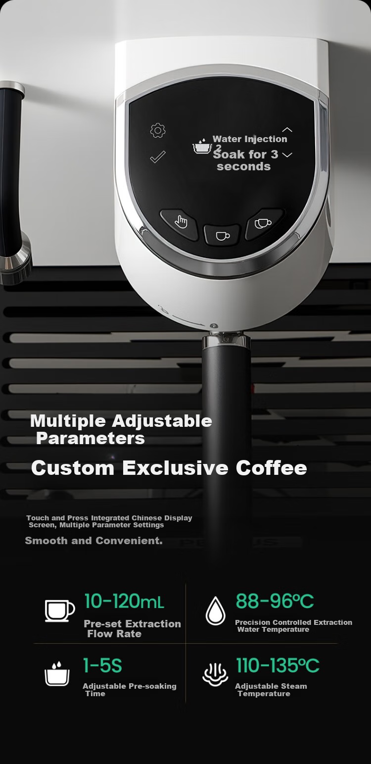 Petrus Coffee Machine, Italian Espresso Machine, Fully And Semi-Automatic, for Home And Commercial Use, Steam Milk Frother, Liuxia Max PE3922Max 14