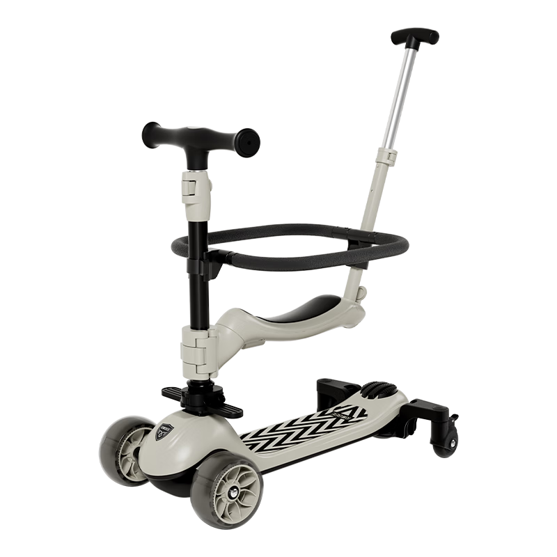 BEIESTATE Supreme Scooter Six-In for Children Aged 1-3 Detachable Foldable Birthday Gift Mica Gray