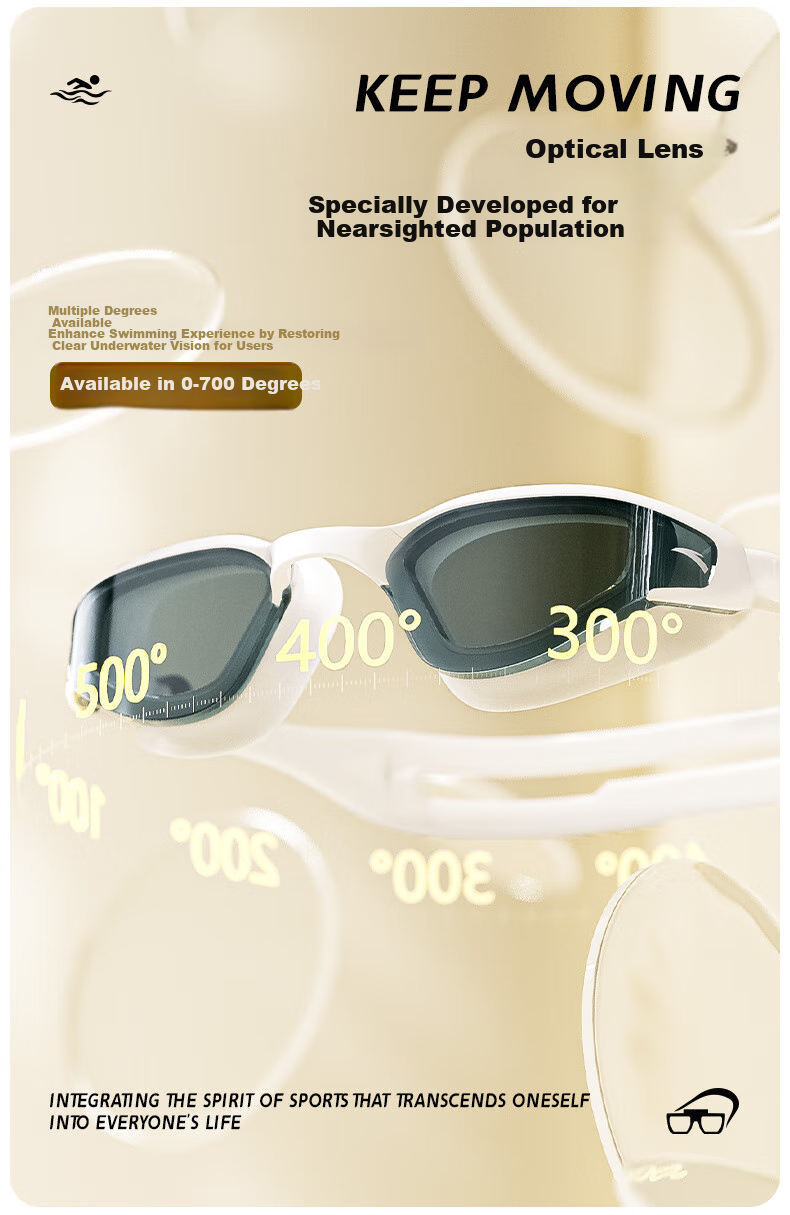 ANTA Water Goggles for Adults, Waterproof And Anti-Fog Swimming Glasses for Men And Women, High Definition 2025 New Style Swim Goggles Equipment, White Non-Prescriptio 3