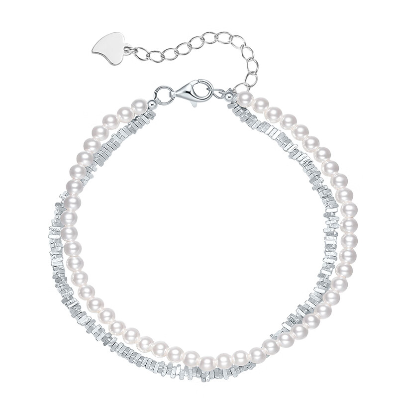 MANHE S925 Silver Bracelet for Women, 2026 New Style Beaded Jewelry, Practical Birthday Gift for Wife Or Girlfriend