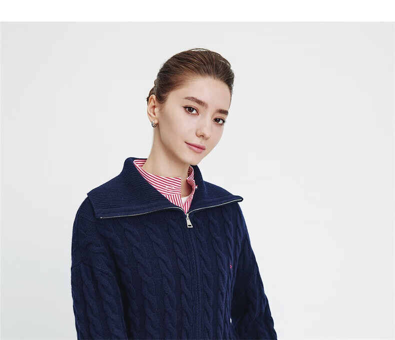 NaviKail Italy Small Sailboat Women's 2025 New Full Wool Knit Cardigan Sweater Wool Jacket 2334095507 15