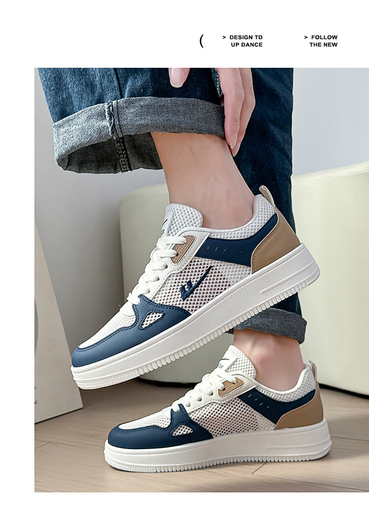 Warrior Official Men's Sneakers 2026 Summer New Comfortable Versatile Mesh Shoes Men Beige Black Size 41 19