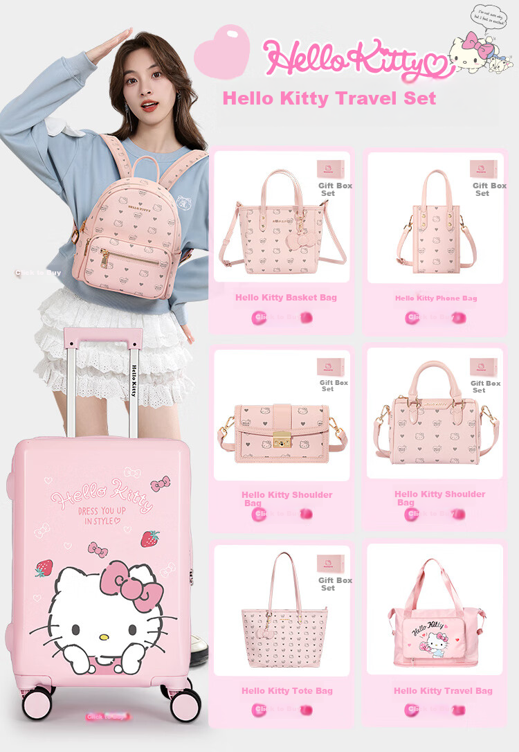 Mesuca X Melody Handbag, Women's Backpack, Cute Printed Bag, Gift Box Set, Birthday Present for Wome 1